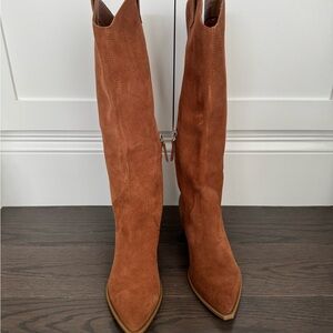 Dolce Vita Tan Suede Heeled Boots